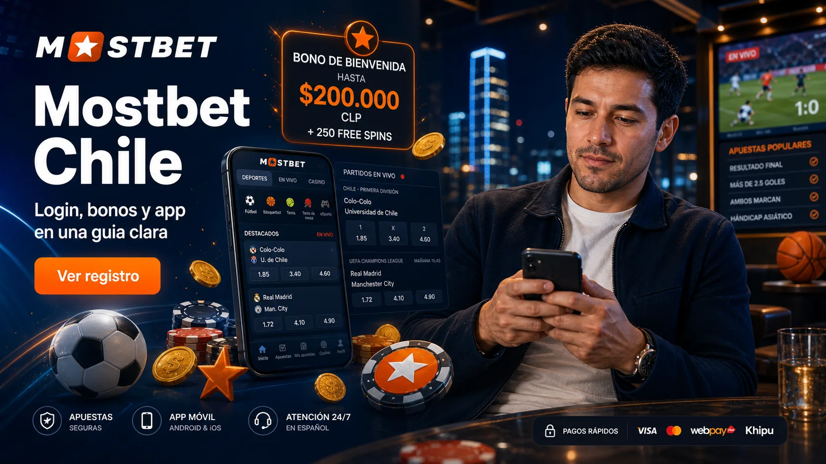 Mostbet Chile home hero banner